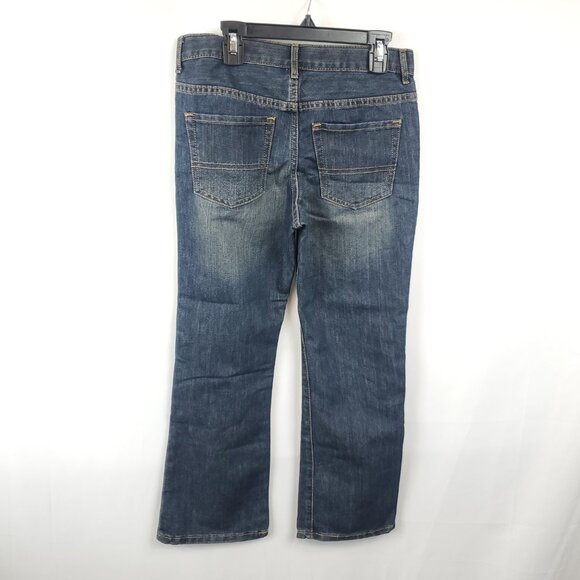 Place Kids Boys Bootcut Sz 8 Husky Denim Dark Wash Jeans - Picture 4 of 15